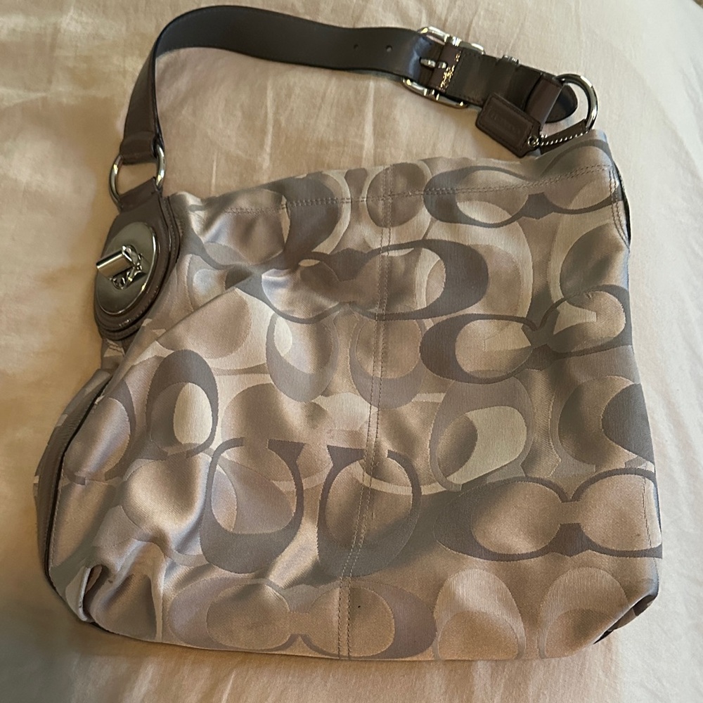 Coach Gray Classic Shoulder Bag